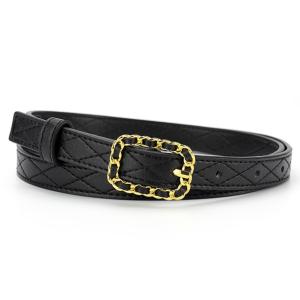 China BRACHI Stitching Women's Fashion Leather Belts Hollow Chain Buckle wholesale