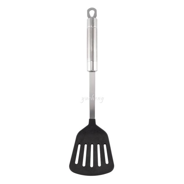 Kitchen tools utensils set with Nylon head Stainless steel handle fork ladle sollted turner Pasta Server
