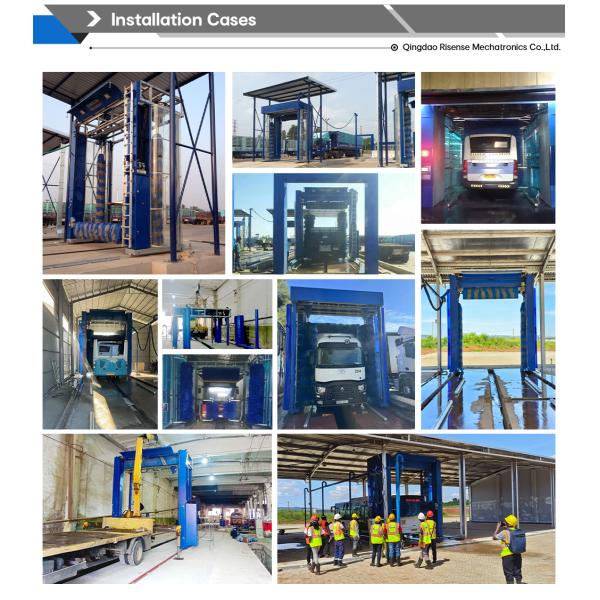 Risense Bus Wash Machine Automatic Mobile Car Wash Truck for Sale 24000*5114mm 250l/bus 25ml/bus 8.86kw >1500W CB-730 CN;SHN