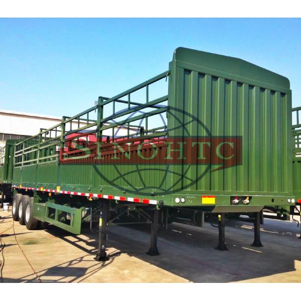 Tri Axle Container Semi Trailer 50 Tons Bulk Stake Livestock Semi Trailers