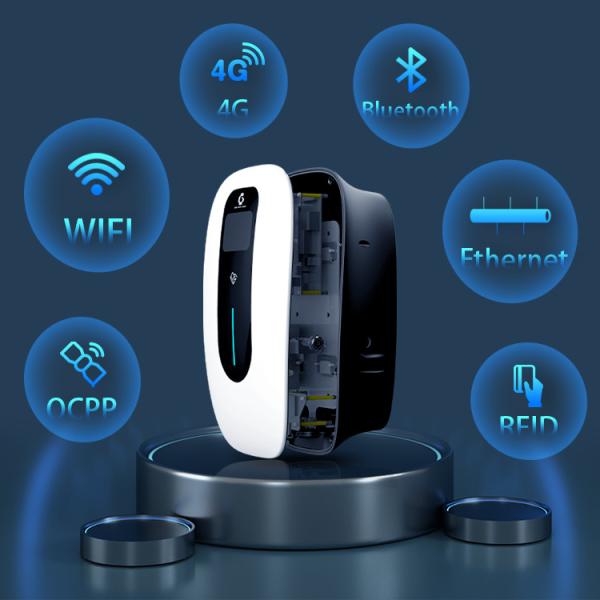 FCC Level 2 Single Phase EV Charger Wallbox 12kW Wall Mounted EV Charging Station