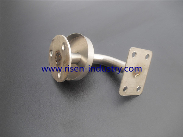 stainless steel Handrail bracket RS303 wall to rail, finishing satin or mirror, size 12x60x60mm