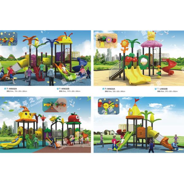 Children Outdoor Playground Equipment Plastic Playground Slide Swing Set