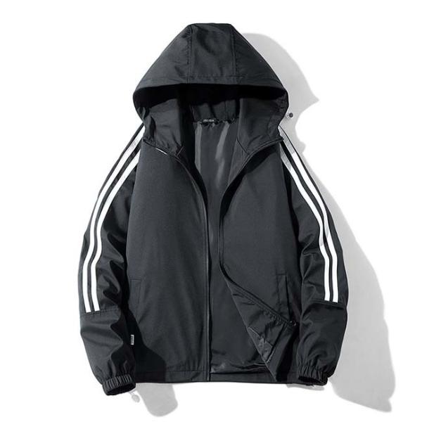 OEM ODM Solid Color Casual Stand Collar Jacket Men'S Coats & Jackets With Hood