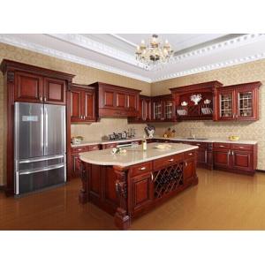 Oak solid wood kitchen cabinet