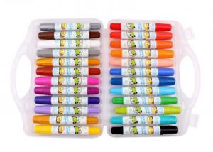 China Eco-friendly fancy 24 colors  Non-toxic wax crayon set/ 24colors rotating body crayon for children wholesale