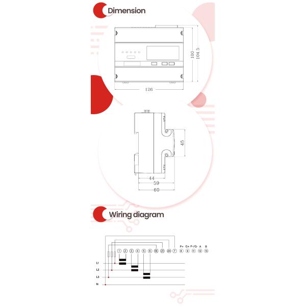 Forward MID approved EM737 CT 3*230/400V 1.5 6 A smart electric sub meter