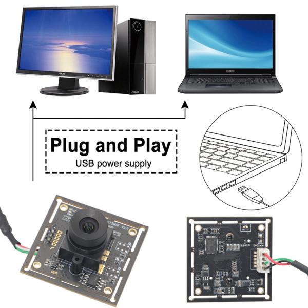 5MP IMX335 1/2.8 inch FF Face Recognition Fisheye Lens Industrial Micro Camera Module