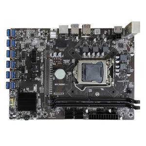 Customized high quality 12 USB transfer graphics card B250C motherboard B250C LGA1151 4 x SATA 16GB motherboard promotion