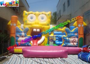 China Garden Spongebob Bounce Castles , PVC Tarpaulin Bouncy Castles wholesale