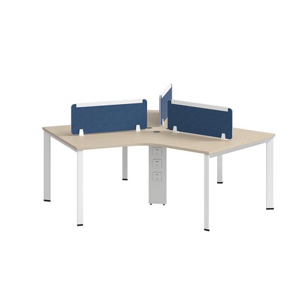 Customized Wood 8 People Office Desk Shared Modern Partner Workstation