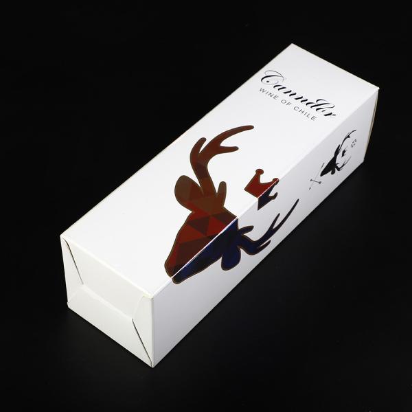 Collapsible Cardboard Wine Gift Boxes Single Bottle Crash Lock For Champagne Whisky Alcohol