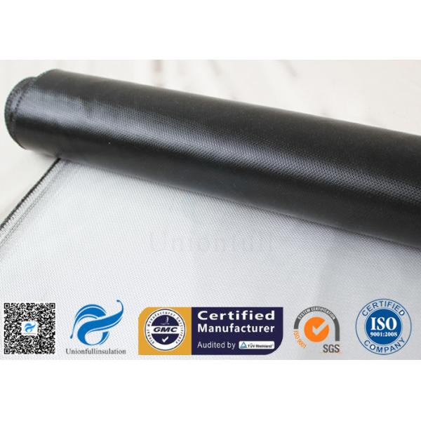 1 Side Black Silicone Coated Fiberglass Fabric Fireproof Cooler Insulation Material