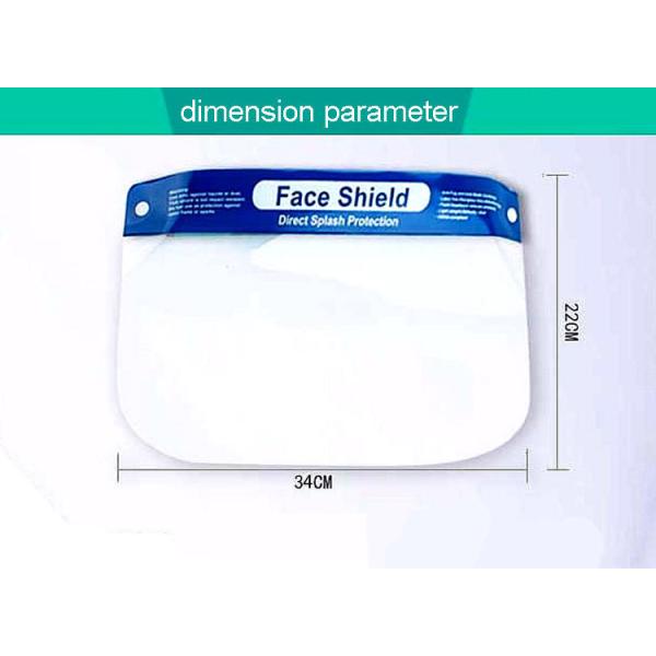 Clear plastic transparent protective face shield masks with sponge