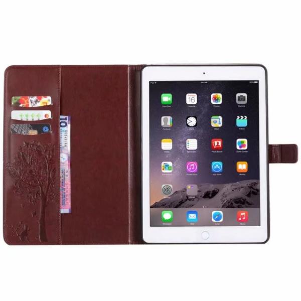 Luxury PU Leather 9.7-inch Apple iPad Pro 2016 Cases with Tree Embossed Folio Smart Stand Cover