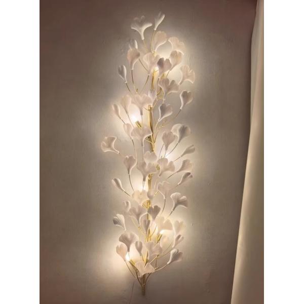 Hotel Elegant Magnolia Flower Ceramic Wall Lamp