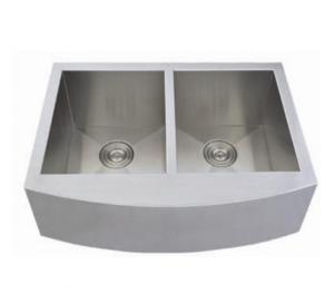 China S304 16 Gauge Kitchen Undermount Apron Sink 100% Handmade wholesale