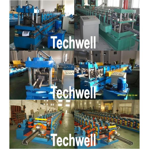 High Speed 12 - 15 m/min Storage Shelf, Steel Rack Roll Forming Machine For Rack Beam