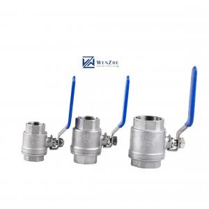 China General 1/4 to 4 Stainless Steel 2PC Screwed End Ball Valve 3A DIN NPT BSPT BSPP Casting on sale