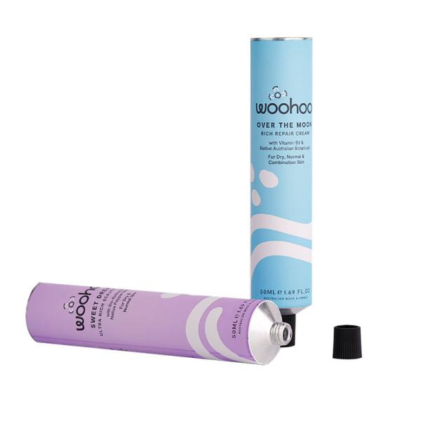 Custom Labeled Aluminum Soft Hand Cream Tube Cosmetic With Screw Top Cap
