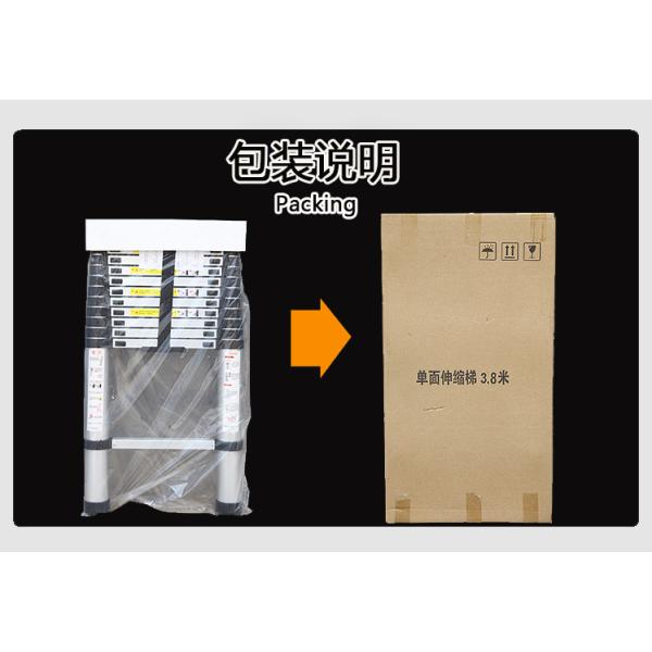 Sand Blasting Surface Aluminum Double Telescopic Ladder For Multifunction Use