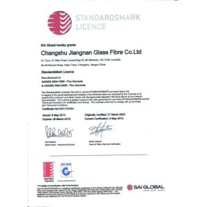 Changshu Jiangnan Glass Fiber Co., Ltd. Certifications