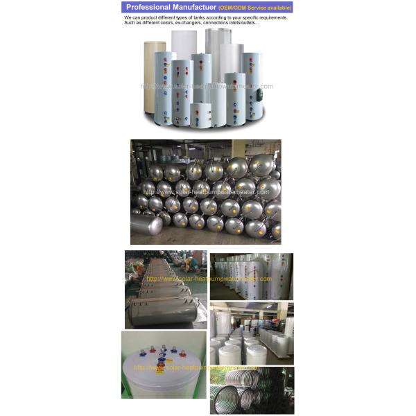 100 - 500 L Small Hot Water Storage Tank White / Silver / Golden Color