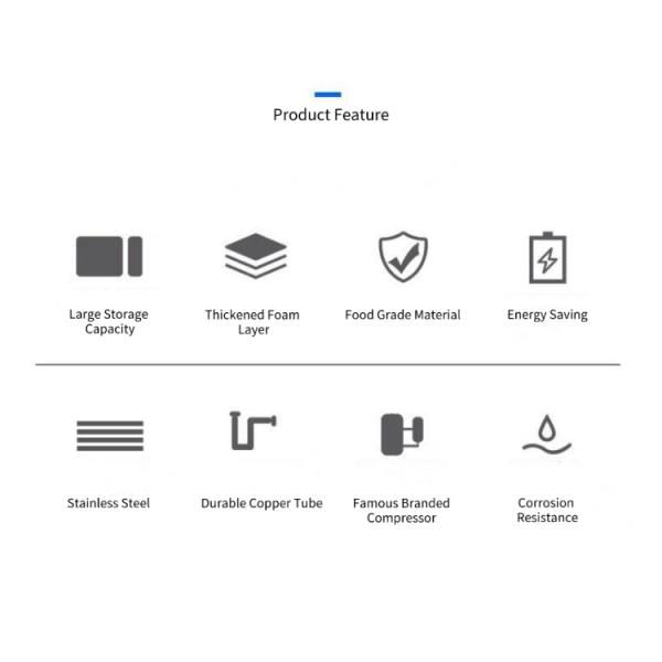 Arsenbo 200W Commercial Restaurant Refrigerator Anticorrosive Durable
