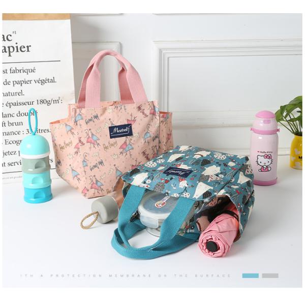 Hot selling portable canvas insulated bag reusable cooler bag waterproof lunch bag tote kids cooler for food delivery