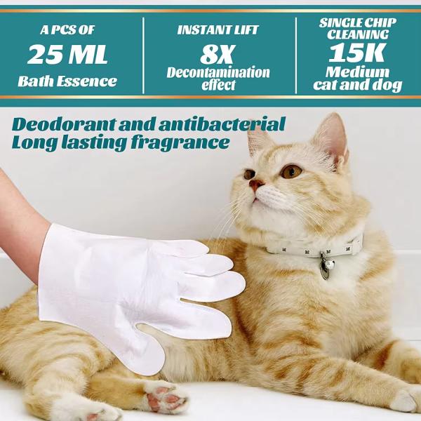 Portable Convenient Pet Cleaning Tools Non Woven Pet Wipe Gloves For Cats And Dogs