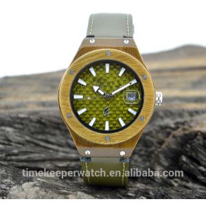 leisure time wood watches ,can make in water proof ,genuine leather watch strap
