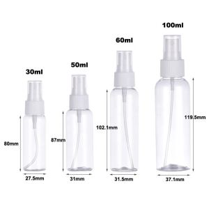 Clear 30ml 50ml 60ml 100ml Plastic Hand Sanitizer Bottles
