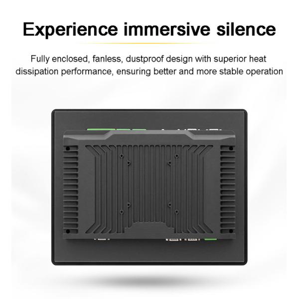Custom Logo Embedded All-in-One Fanless PLC Industrial Control Computer Vehicle Touch Screen Panel PC with Embedded Logo