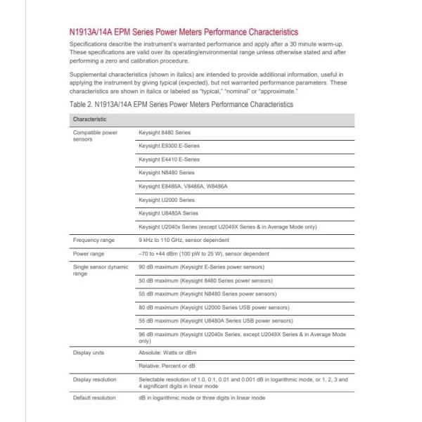 N1914A Keysight Dc Power Analyzer Dual Channel Power Meter 120GHz Desktop