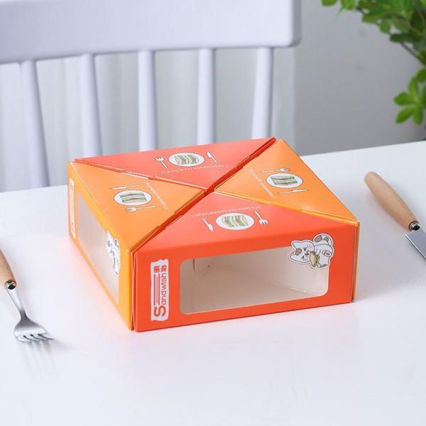 Recyclable Eco-Friendly Custom Logo Printing Food Grade Convenient Portable Triangular Cardboard Sanwich Box