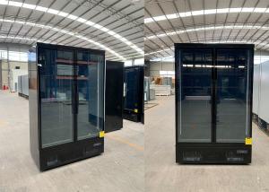 China Self Contained Double Glass Door Upright Refrigerated Cabinet R290 on sale