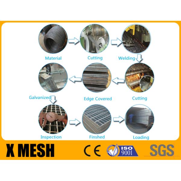 Plain Bar Welded Steel Grating Hot Galvanized 2000mm For Cement Plant
