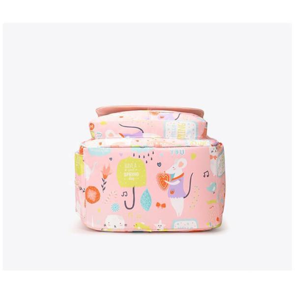 Animal Prints Polyester Rucksack Changing Travel Diaper Bags 27*15*42cm