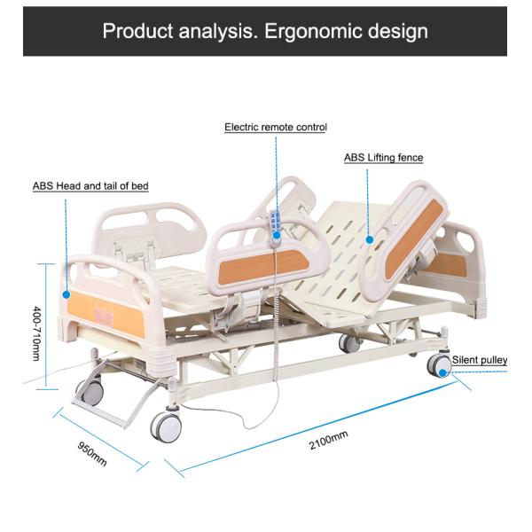 Nursing Care Automatic Hospital Bed For Immovable Patients 210*90*40cm OEM full electric hospital bed