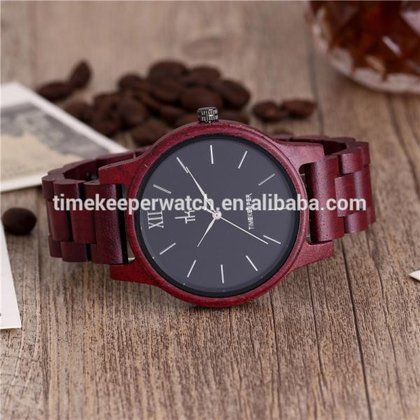 High quality made out of Purple heart wood fashion design men wood band watch