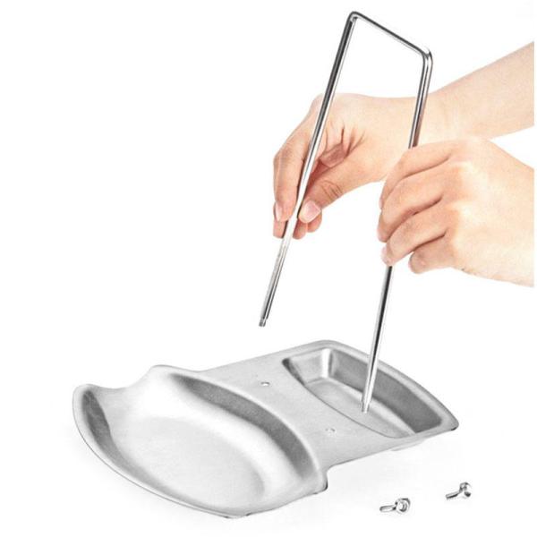 Kitchen Organizer Stainless Steel Pot Lid Rack Sustainable