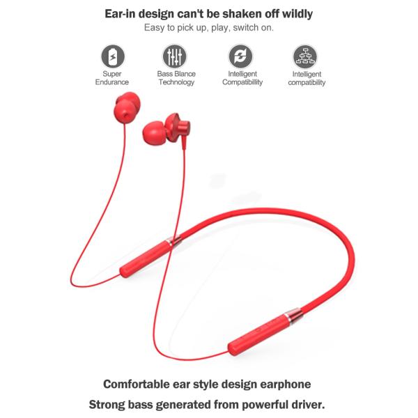Magnetic Bluetooth V5.1 Sport Neckband Earphone Noise Cancelling Mic