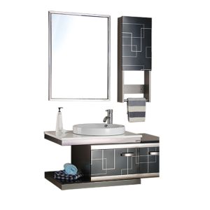 China Waterproof Bathroom Vanity Units Rust Proof  Metal Bathroom Vanity on sale