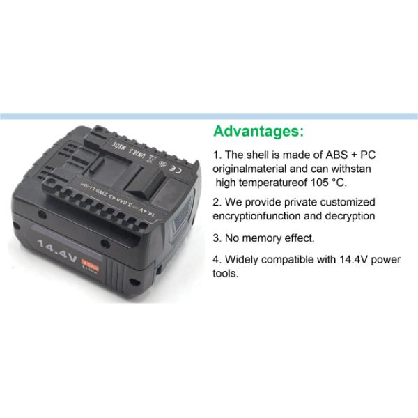 12C High Rate 14.4V 3Ah Power Tools Battery Electrical Cordless Drill Battery