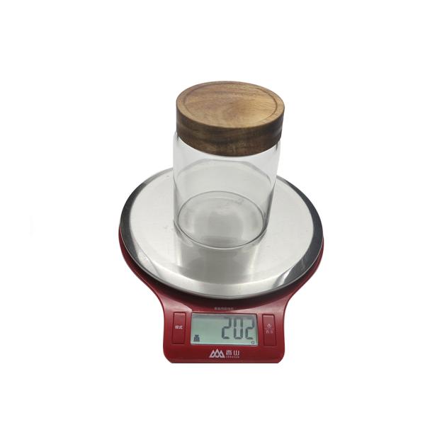 Clear Borosilicate Empty Glass Jars With Sealed Bamboo Lid Durable