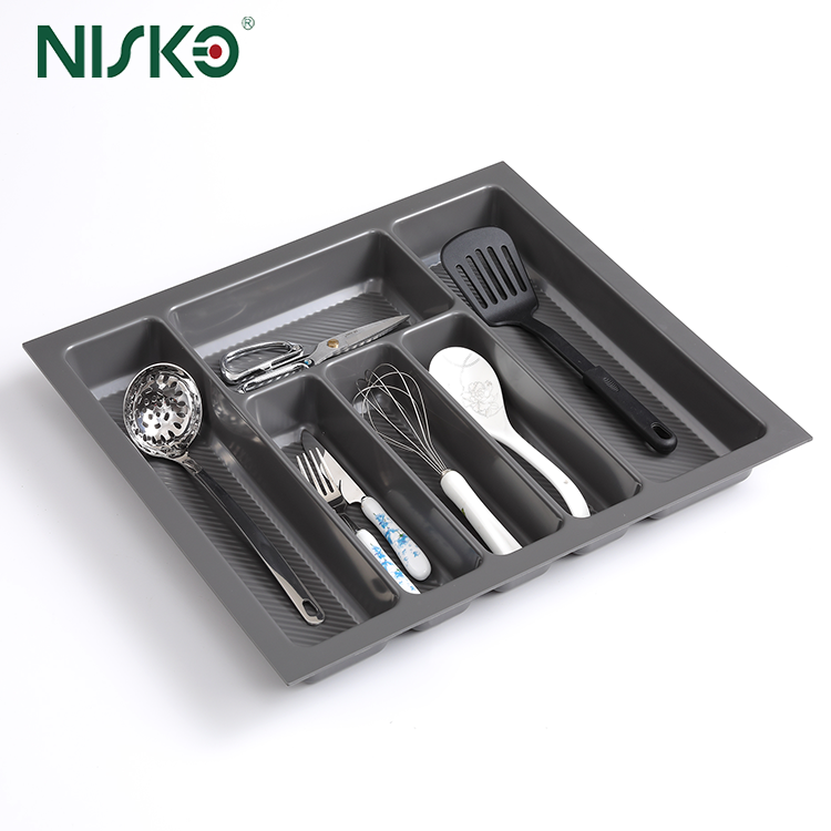 China Kitchen Silverware Storage Box Utensil Drawer Insert Flatware Cutlery Tray Organiser wholesale