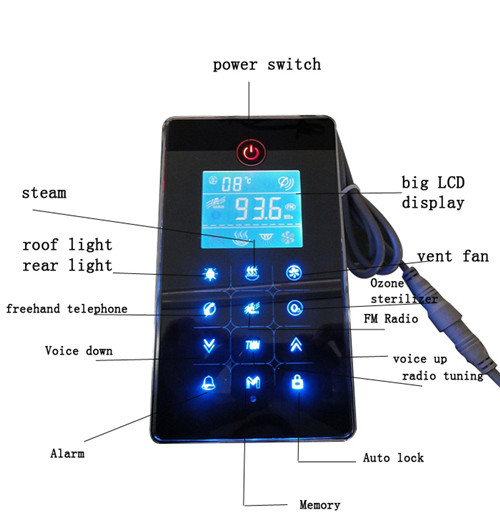 Rated Current 13.6A Steam Bath Equipment With Exhaust Fan / Remote Control