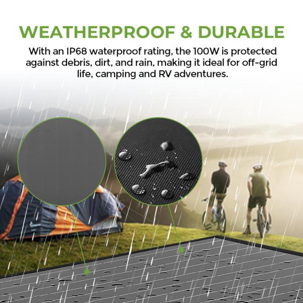 Flexible Sunpower 100w Portable Solar Panel Charger For RV Power Station MONO Cell