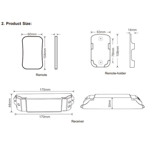 12v Rgb LED Strip Controller With Dimming / Color Temperature Control