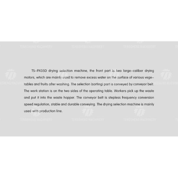 2KW 300KG Manual selection sorting table stainless steel air - drying selection machine is efficient